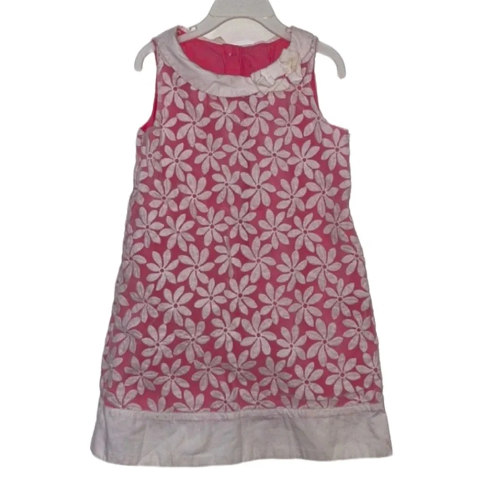 Gymboree Floral Pink & White Dress, Size 6